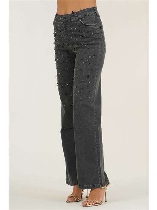 Jeans elastico con applicazioni LAFTY.LIE | 520317GRIGIO SCURO